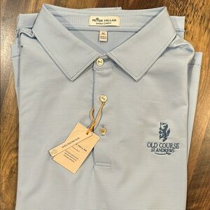 Peter Millar Light Blue Polo Shirt